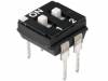 NDI-02H-V, Переключатель: DIP-SWITCH; Кол-во секций:2; ON-OFF; 0,1A/24ВDC, DIPTRONICS