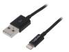 UA0242 Кабель; USB 2.0; вилка USB A, вилка Apple Lightning; 380мм