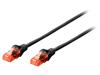 DK-1512-015/BL Patch cord; U/UTP; 5e; многопров; CCA; ПВХ; черный; 1,5м; 26AWG
