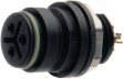 99-9108-70-03 Panel-mount socket, 3-pole green Pole no.=3