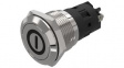 82-5152.2000.B001 Pushbutton Switch, 1CO, Maintained Function, Silver