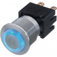 1241.6834.1111000 Push-button Switch, vandal proof 25 mm Ring red Au