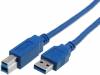 CU301-018-PB Кабель; USB 3.0; вилка USB A, вилка USB B; никелированные; 1,8м