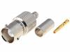 B6121A1-NT3G-1-50 Вилка; BNC; "мама"; прямой; 50Ом; обжим; на провод; тефлон; позолота