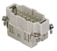 CSEM 10 CSE, 10 poles + earth, male insert, with male contacts, silver plated
