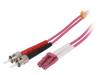 FP4LT02, Разъем: световодный; patchcord; ST, LC; на защелки; Кат: OM4; "папа", LOGILINK