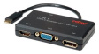 12.03.3138 Video Adapter, USB C Plug - DisplayPort Socket/HDMI Socket/VGA Socket, 150mm