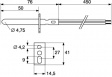 US01 PT1000 Insertion thermometer with flange, Pt1000