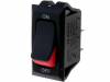 HB-110-C7N-BBR-A ROCKER; 2; SPST; ON-OFF; 16A/250ВAC; черно-красный; UL94V-2