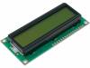 RC1602B-YHY-CSVD Дисплей: LCD; алфавитно-цифровой; STN Positive; 16x2; зеленый; LED