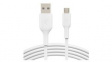CAB005BT1MWH Cable USB-A Plug - USB Micro-B Plug 1m White