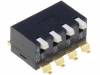 EPM-04-V, Переключатель: DIP-SWITCH; Кол-во секций:4; ON-OFF; 0,025A/24ВDC, DIPTRONICS