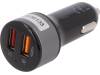 84103 Автомобильное зарядное устройство; гнездо USB A x 2; черный