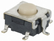 B3S-1100 Микропереключатель; 1; SPST-NO; 0,05A/24ВDC; SMT; 1,57Н; 6x6мм