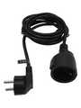 RND 465-00972, Mains Cable Type F (CEE 7/4) - Type F (CEE 7/3) 3m Black, RND Connect