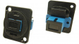 CP30215 Fiber Optic Connector in XLR Housing 2 x SC Simplex SM FT black