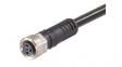 1200868656 Nano-Change (M8) Single-Ended Cordset with Knurled Hexnut 3 Poles Female (Straight) to Pigtail 24 AWG Black TPU WSOR 2m