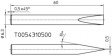 43105 Soldering tip Chisel 6.3 mm
