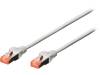 DK-1617-300 Patch cord; U/UTP; 6; многопров; Cu; LSZH; серый; 30м