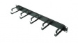 26.99.0310 Cable Management Panel with G-Ring Hooks for 19" Cabinets, Metal, Black