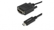 CDP2DVIMM2MB Video Cable, USB-C Plug - DVI Plug, 1920 x 1200, 2m