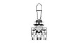 64AT22-1E Toggle Switch, 4PDT, Latched, 7A, 28VDC,