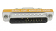 RND 205-00929 Mini D-Sub Adapter, 9-Pin Socket to 25-Pin Plug, Silver