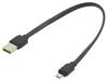 KABGC01 Кабель; плоские,USB 2.0; вилка USB A,вилка micro USB B; 0,25м