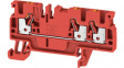 1521800000 A3C 2.5 RD terminal block, clamp, 3 poles, 24a, 2.5mm2, red
