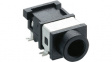 1503 03 Jack panel socket Black 3 Poles