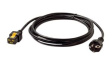 AP8755 AC Power Cable, DE Type F (CEE 7/7) Plug - IEC 60320 C19, 3m, Black