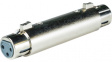 RND 205-00561 XLR Adapter XLR 3-Pin Socket XLR 3-Pin Socket