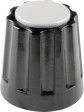 331.6 Plastic rotary knob without line black 14.5 mm