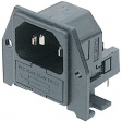 PF0030/PC Разъем: питания AC; гнездо; "папа"; 10А; 250ВAC; IEC 60320; UL94V-0
