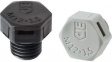 JDAE12PA/SW Vent Plug, M12 x 1.5, Polyamide 6, Black