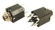 FM6700 Phone Audio Connector Jack, Vertical, 6.35 mm, 3 Poles