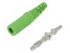 FK 9 L NI/GN, Вилка; "банан" 4мм; 32А; 70ВDC; зеленый; Диам.кабеля макс: 4мм, Schutzinger