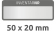6920 Inventory Labels, 10 sheets/50 labels, 50 x 20 mm, Silver / Black