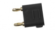 BU-P2035-0 Banana Plug, Black, 5A, 2.5kV, Gold