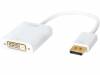 CV0058B, Кабель; вилка DisplayPort, гнездо DVI-D (24+1); белый, LOGILINK