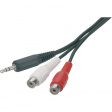 BB-1735 Audio cable stereo jack - cinch 1.8 m Black