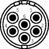 7301 5 06 03 D, Cable connector, 6-pin angled 6P, Hummel