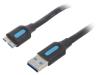 COPBI Кабель; USB 3.0; вилка USB A,вилка micro USB B; никелированные