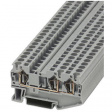 3031393 ST 4-TWIN feed-through terminal block, 0.08...4 mm2 550 vac 30 a grey