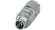 1422844 M12 PROFINET CAT6A Straight Cable Plug, 8 Poles, X-Coded, Crimp