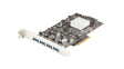 PEXUSB314A2V2 10 Gbps USB-A PCIe Card with SATA Power, 4x USB 3.1, PCI-E x4