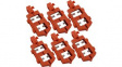 65688 120V Snap-On Circuit Breaker Lockout, Nylon, Red, Pack of 6 pieces
