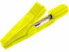 5001-GE, Зажим "крокодил"; 5А; 70ВDC; желтый; Длина:42мм; Контакты: латунь, Electro-PJP