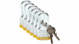 814098 Steel Padlock;Yellow;High-Grade Steel