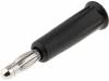 1010-I-SW, Вилка; "банан" 4мм; 24А; 60ВDC; черный; Диам.кабеля макс:6мм, Electro-PJP